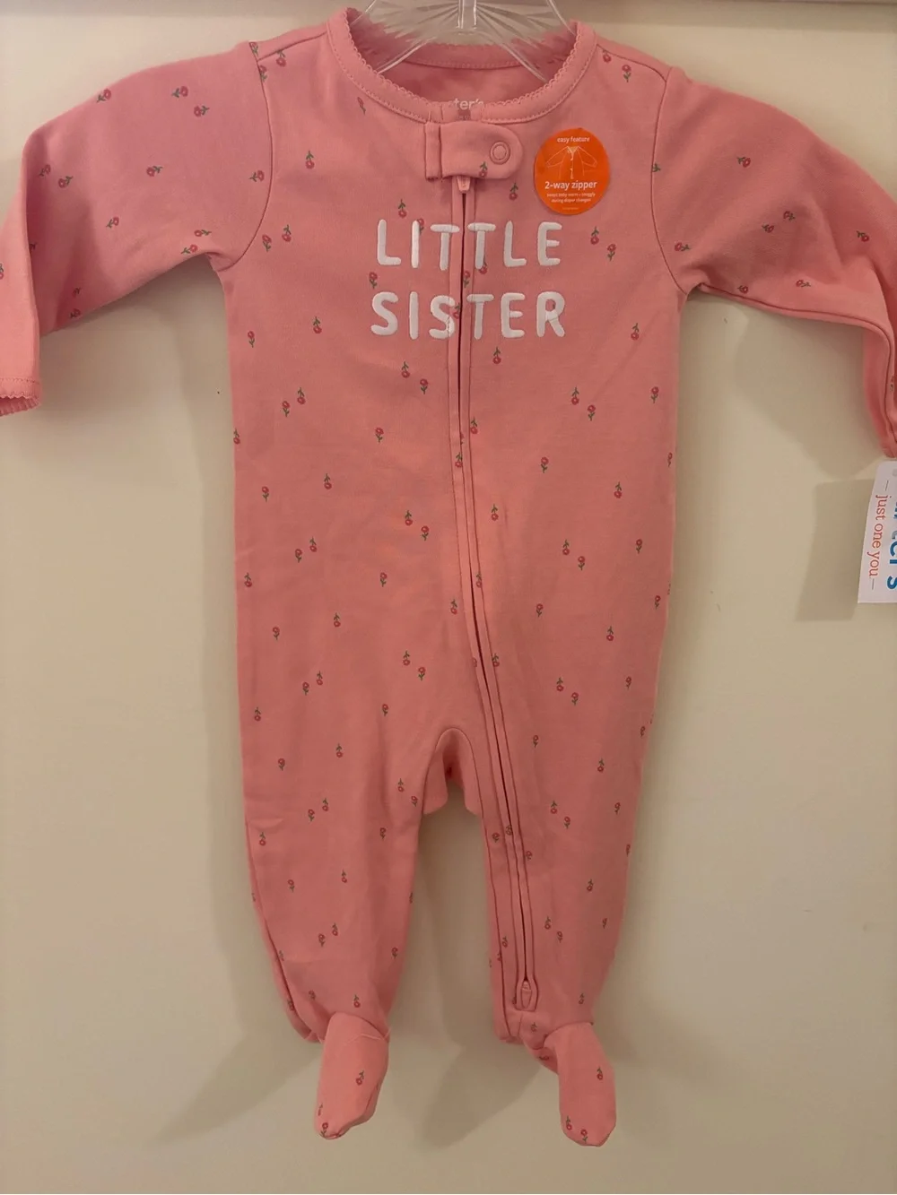 NWT Carter's Little Sister and Halloween Pumpkin Ghost Footed One-Piece 9 Months